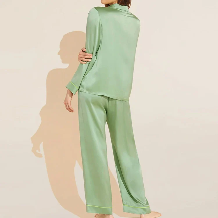 Pigiama in raso di seta da donna | La Parisienne - immagine 4