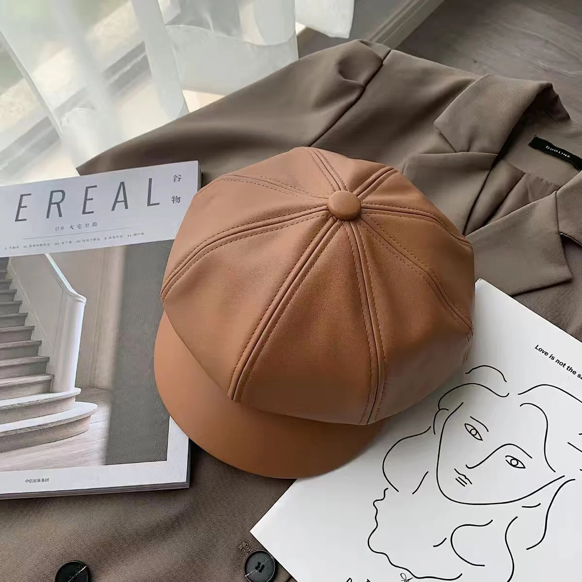 Berretto da donna 100% pelle La Parisienne - immagine 6