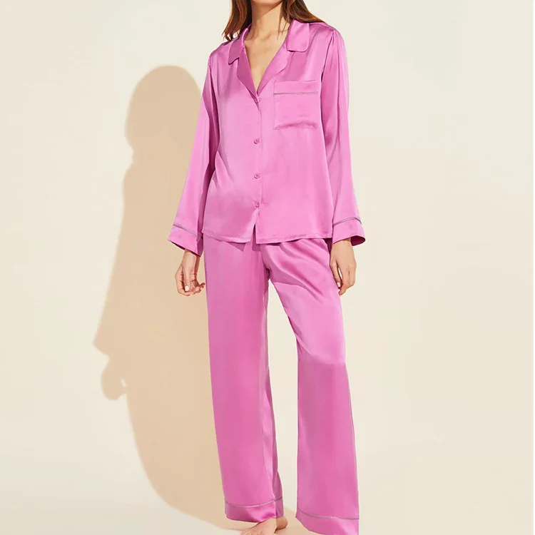 Pigiama in raso di seta da donna | La Parisienne - immagine 2