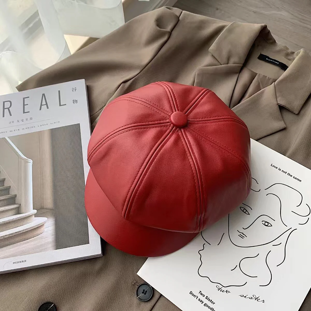 Berretto da donna 100% pelle La Parisienne - immagine 5