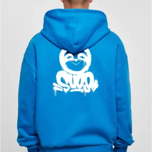 HOODIE BLU COBALTO BRADIPO GRAFFITI SPRAY