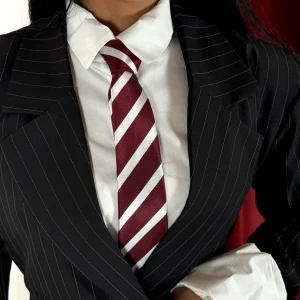 Cravatta Righe Bordeaux