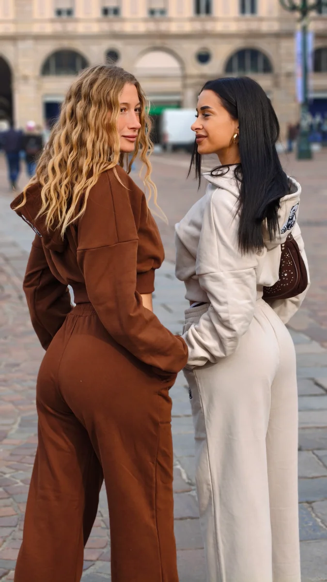 PANTALONE PALAZZO ESSENZA MARRONE - immagine 4