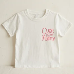 T-shirt bianca Cute like my Mommy