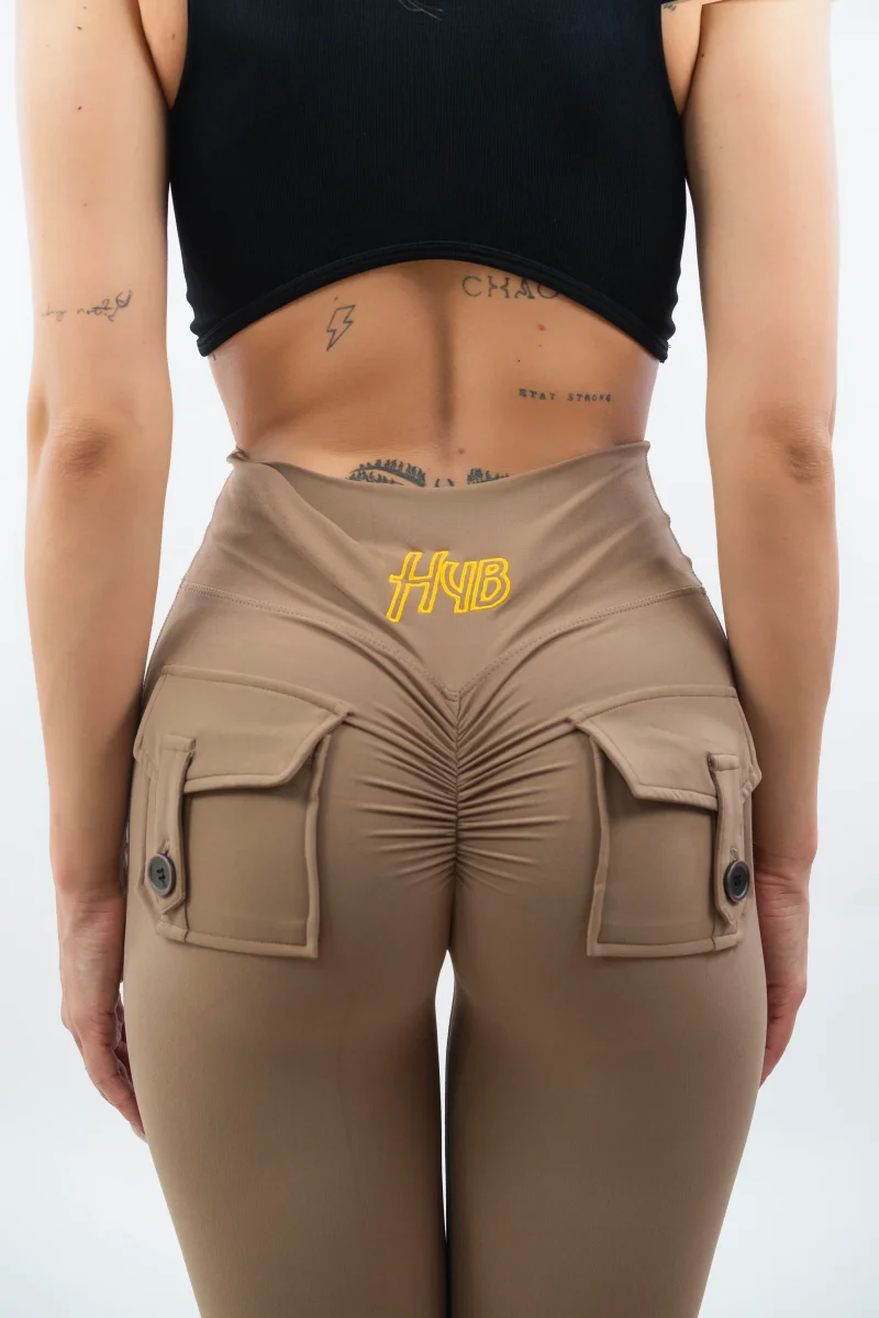 LEGGINGS A ZAMPA DI ELEFANTE VENUS BEIGE - immagine 3