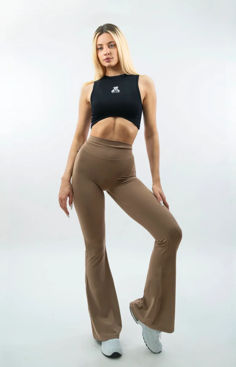 LEGGINGS A ZAMPA DI ELEFANTE VENUS BEIGE - immagine 4