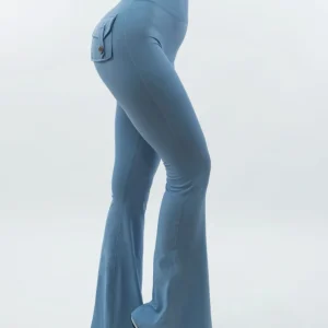 LEGGINGS A ZAMPA DI ELEFANTE VENUS AZZURRO