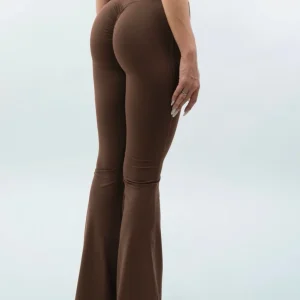 LEGGINGS A ZAMPA DI ELEFANTE AURA MARRONE