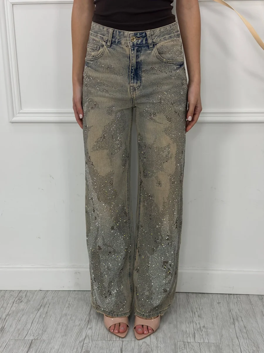 Jeans Palazzo Brillantini H5338 (poco elastico) - immagine 4