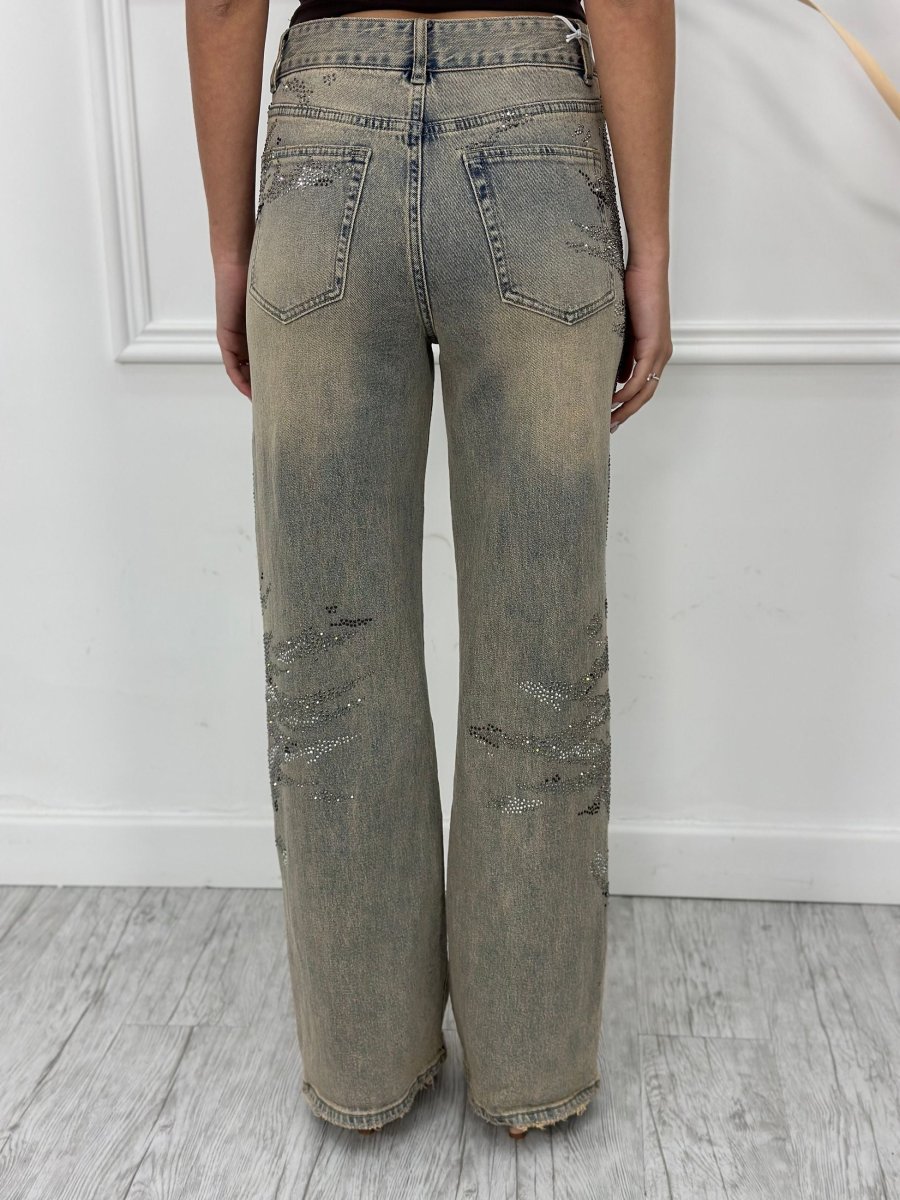 Jeans Palazzo Brillantini H5338 (poco elastico) - immagine 5