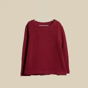 Maglia in caldo cotone color granata