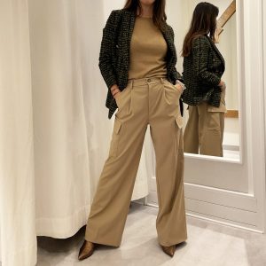 Mason’s – Pantaloni Palazzo con Pinces e Tasconi