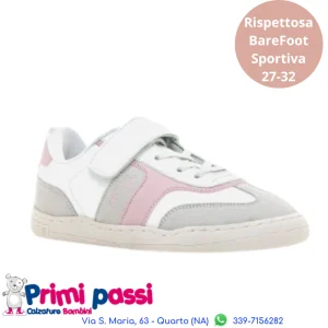 Sportiva mod Samba BareFoot Bianca/Rosa (27-32)