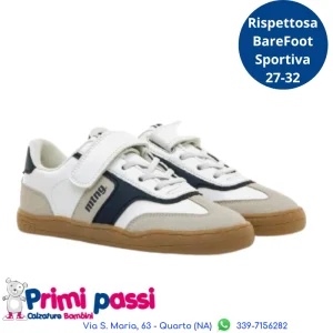 Sportiva mod Samba BareFoot Bianca/Navy (27-34)