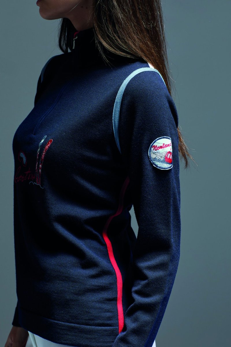 Sottotuta con scritta Cortina in merintech Valfurva - immagine 5