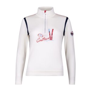 Sottotuta con scritta Cortina in merintech Valfurva