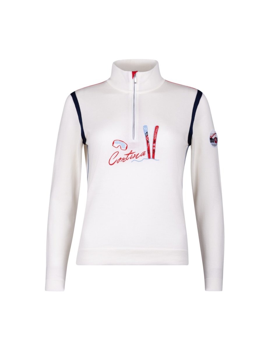 Sottotuta con scritta Cortina in merintech Valfurva - immagine 2