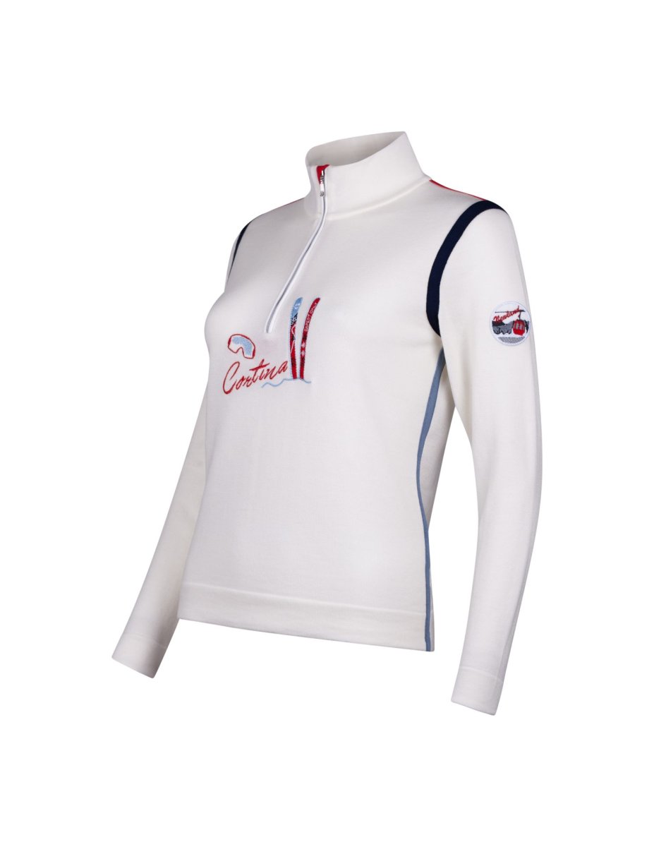 Sottotuta con scritta Cortina in merintech Valfurva - immagine 3