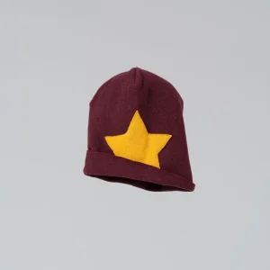 Cappellino in caldo cotone melanzana