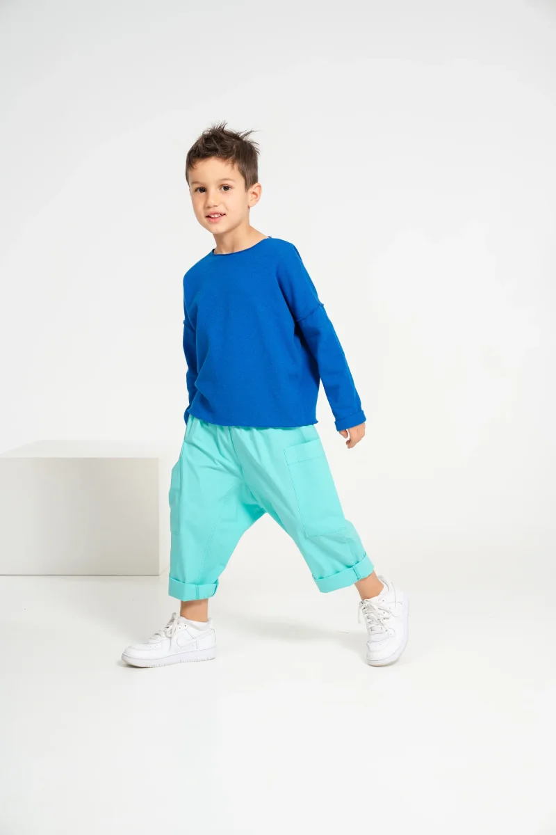 Maglia di cotone leggero blu elettrico - immagine 3