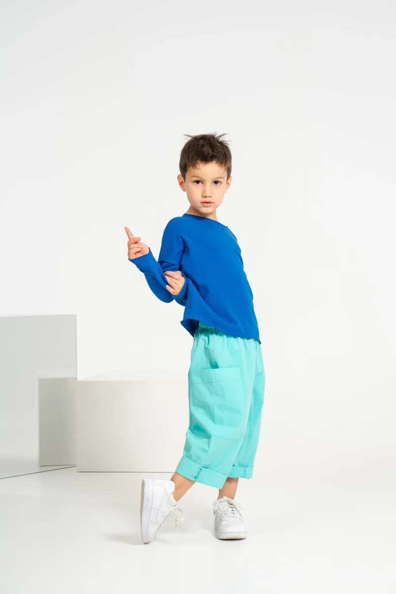 Maglia di cotone leggero blu elettrico - immagine 6