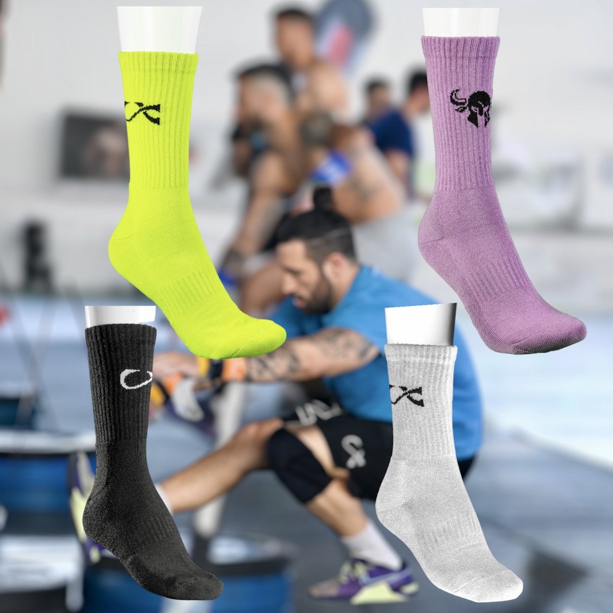 Calze LLX – Coppia Bianca/Nera + Coppia Colorata