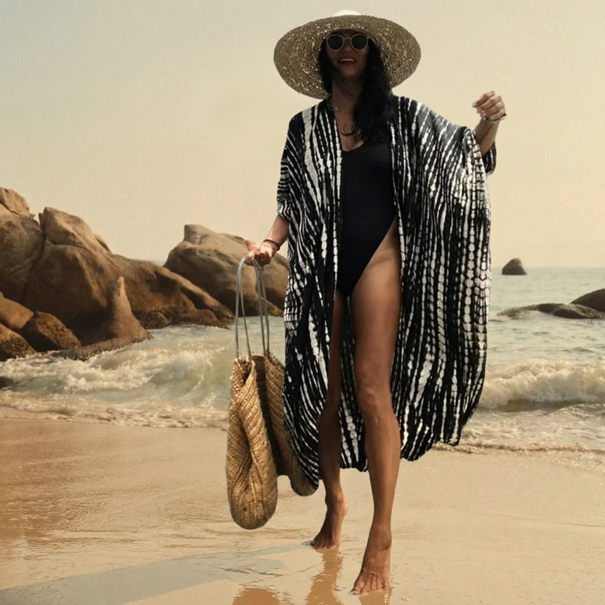 Kimono da spiaggia bohémien La Parisienne - immagine 3