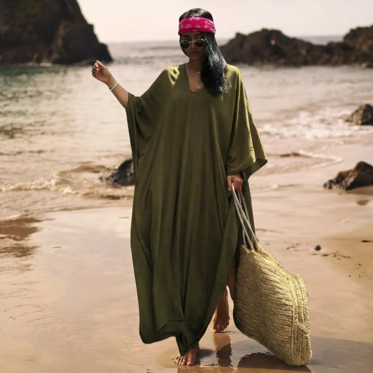 Kimono da spiaggia bohémien La Parisienne
