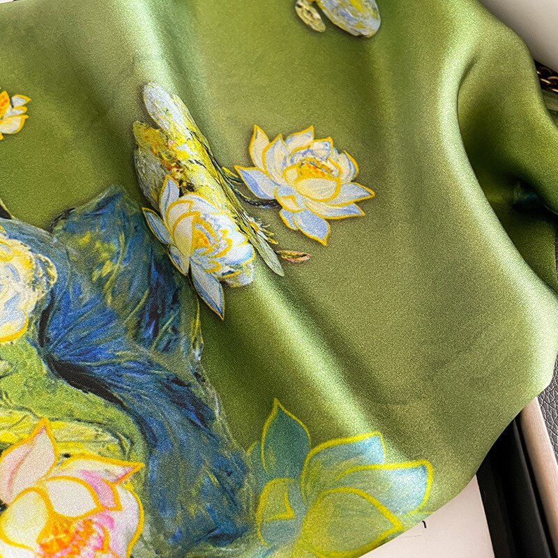 Carré 100% Soie Décoration Fleur Chic Femme | La Parisienne - immagine 4