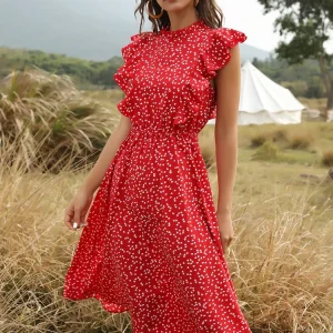 Abito classico a pois da donna. La Parisienne