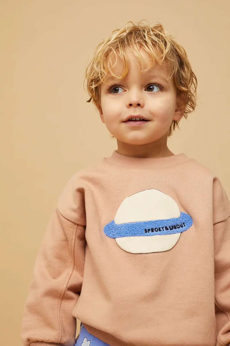 Felpa color nocciola Saturno