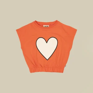 Balloon top rosso con stampato un cuore