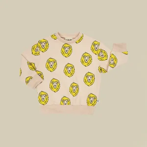 Felpa girocollo con stampa Lion