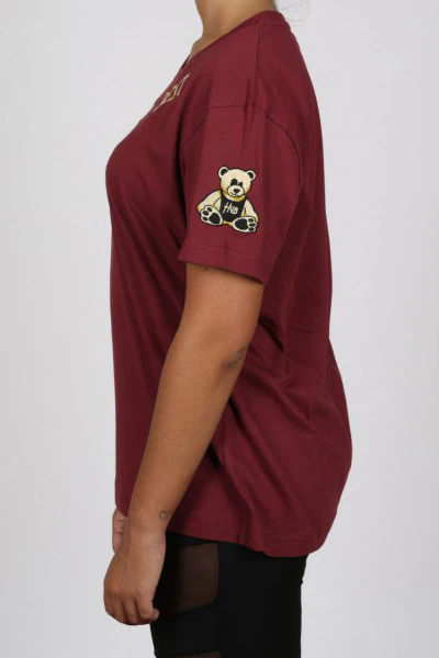 T-SHIRT DONNA BORDEAUX - immagine 3