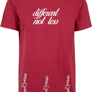 T SHIRT DIFFERENT NOT LESS BORDEAUX