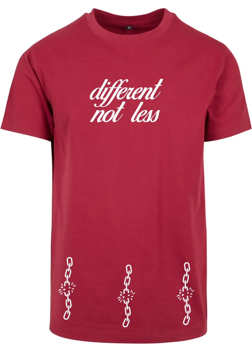 T SHIRT DIFFERENT NOT LESS BORDEAUX