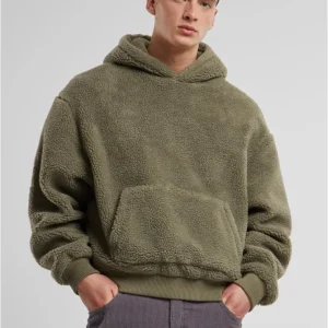 Oversized Teddy Hoody Green