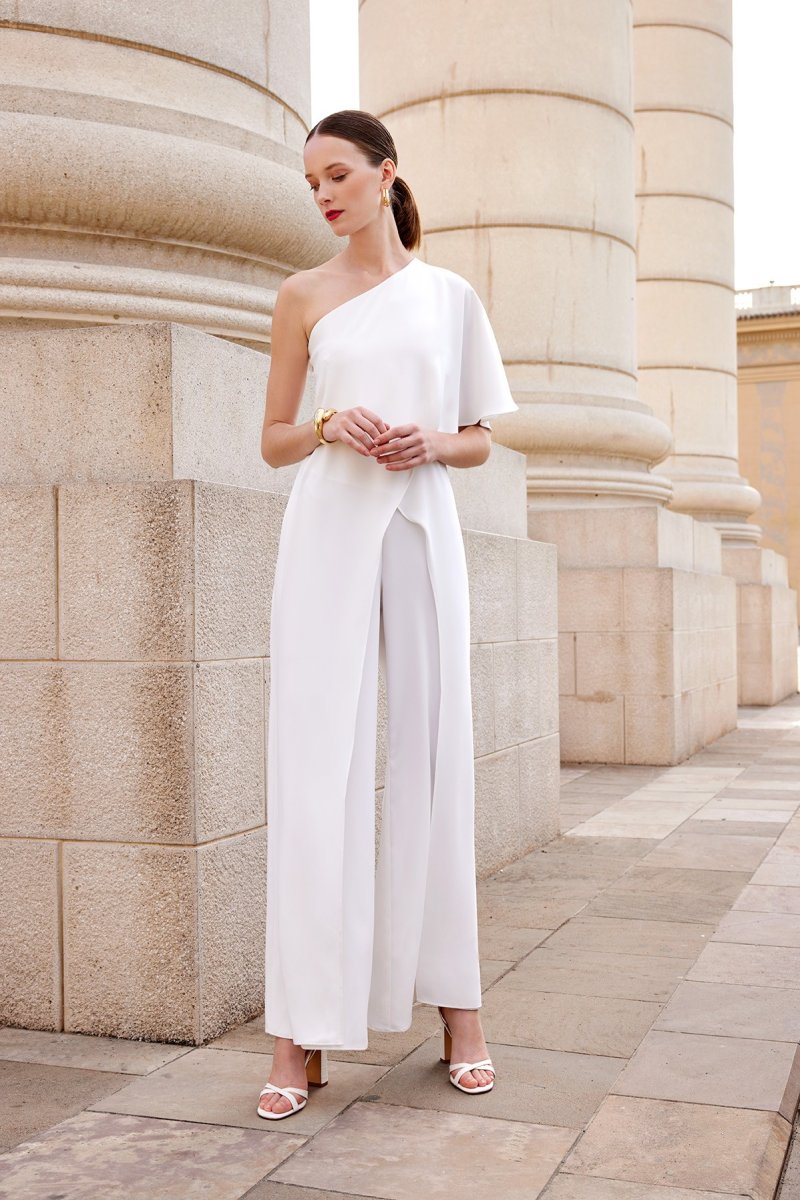 Tuta donna elegante monospalla - immagine 4