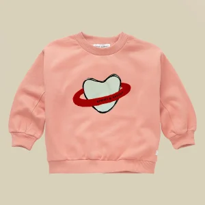 Felpa color pesca Heart Saturn