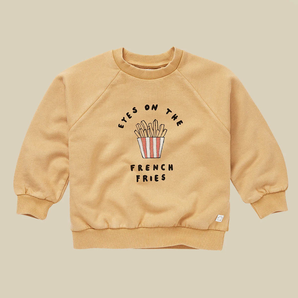 Felpa sabbia stampa French Fries - immagine 2