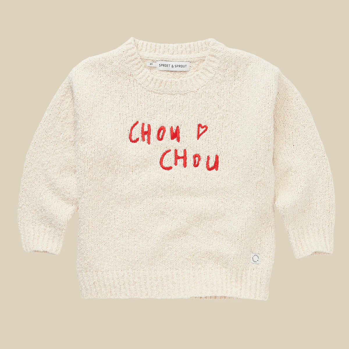 Maglione avorio stampa "Chou Chou" - immagine 2