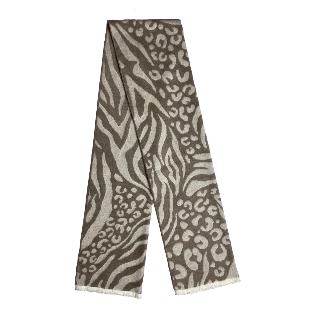 D’Aniello – Stola in Alpaca Animalier Beige - immagine 2