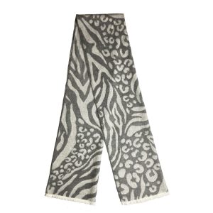 D’Aniello – Stola in Alpaca Animalier Grigio