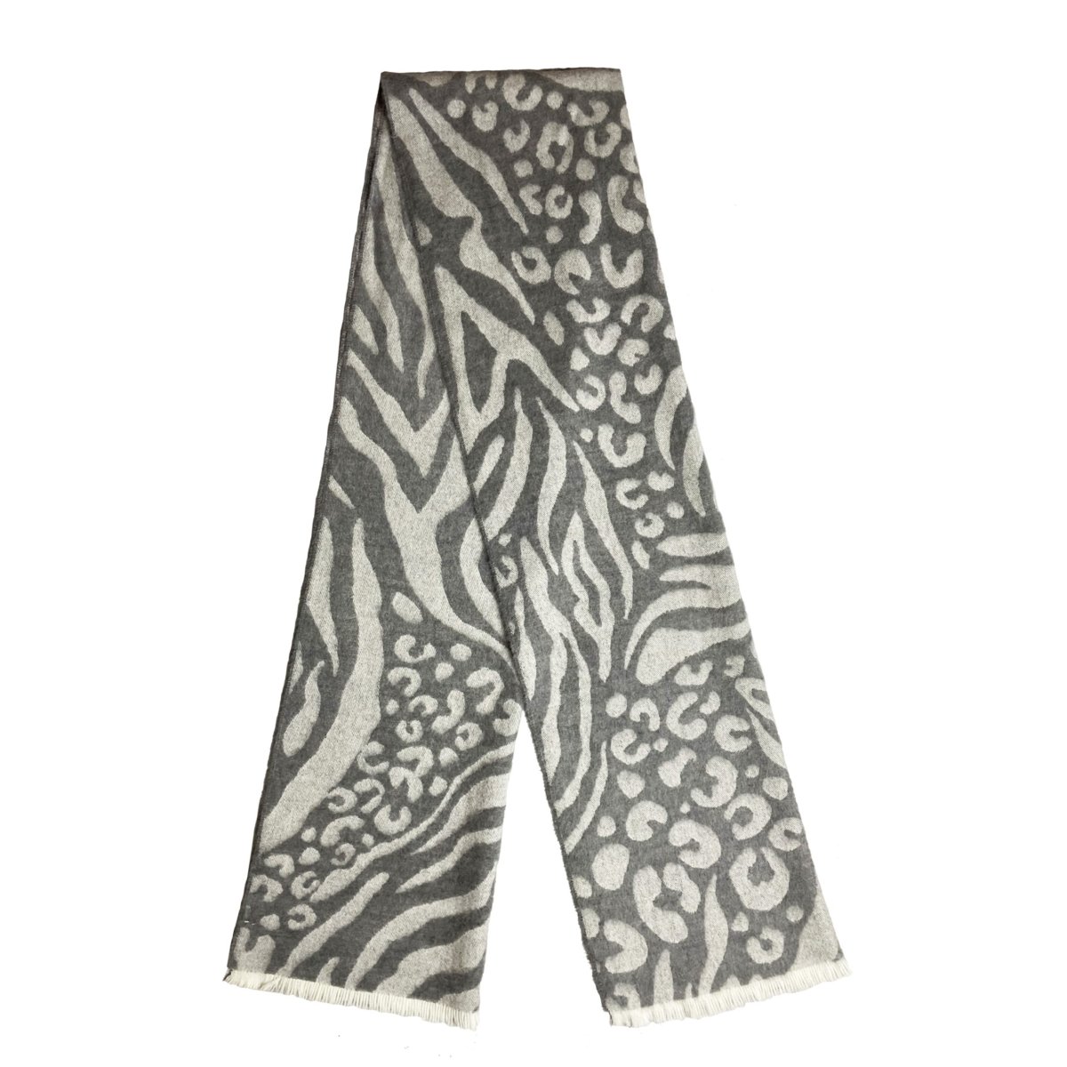 D’Aniello – Stola in Alpaca Animalier Grigio