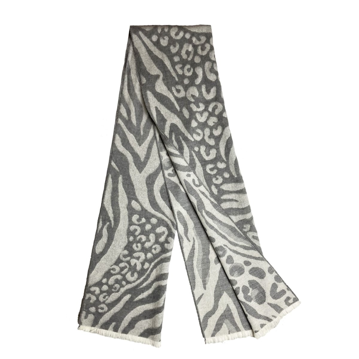 D’Aniello – Stola in Alpaca Animalier Grigio - immagine 3