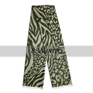 D’Aniello – Stola in Alpaca Animalier Verde
