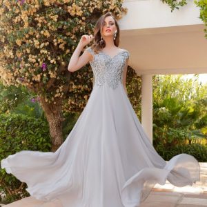 Abito lungo in Chiffon