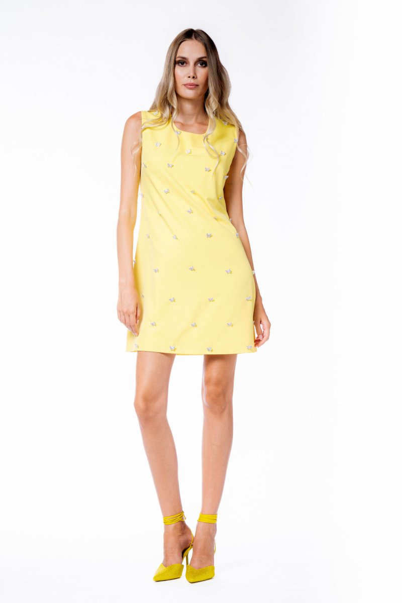 Abito midi applicazione farfalle - immagine 4