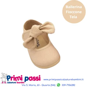 Ballerina Bianca Pique Fiocco Piedra