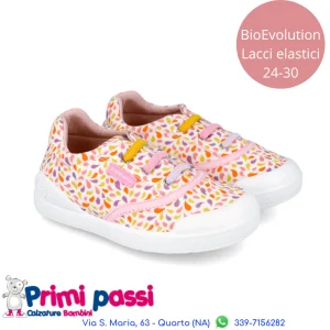 Sneakers Tela BioEvolution Bianca/Fiori